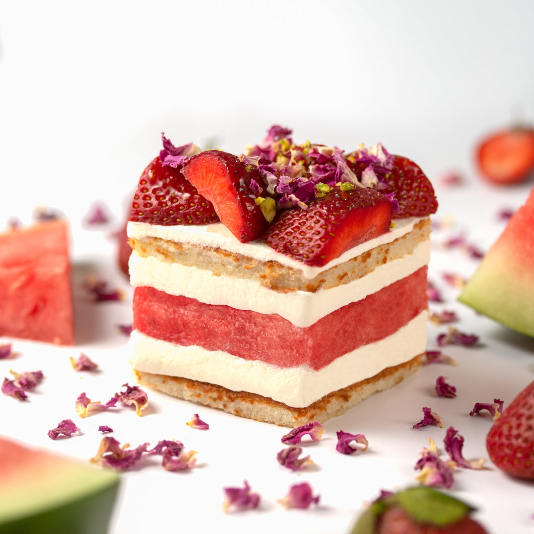 Rose Strawberry Watermelon Cake